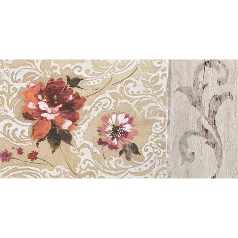 Fleurs Neoclassique II Gold Ornate Wood Framed Art Print with Double Matting by Simon, Helene