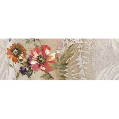 Florilege II Gold Ornate Wood Framed Art Print with Double Matting by Simon, Helene