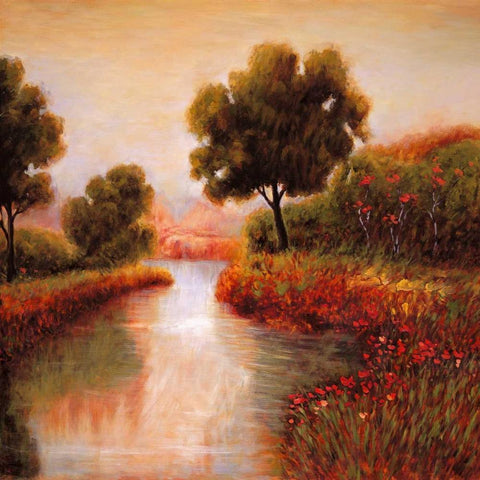 Idyllic II Gold Ornate Wood Framed Art Print with Double Matting by Leonard, Jeffrey