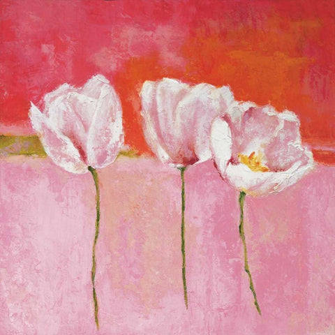 Fleurs en rose II Gold Ornate Wood Framed Art Print with Double Matting by Herbert, Isabelle