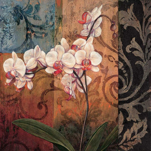Opulent I White Modern Wood Framed Art Print with Double Matting by Deveraux, Jill