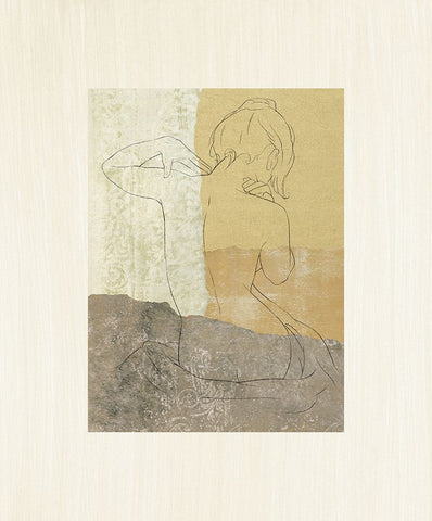 The Female Figure II White Modern Wood Framed Art Print with Double Matting by Robbins, Jason