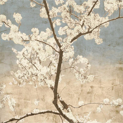 Cherry Blossoms I Gold Ornate Wood Framed Art Print with Double Matting by Seba, John