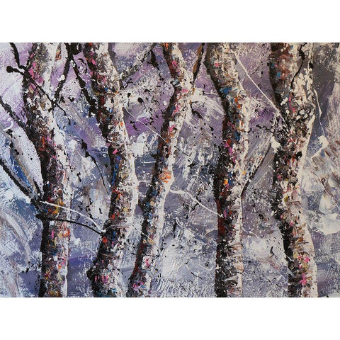Cool Trees Gold Ornate Wood Framed Art Print with Double Matting by Foster, Joseph Marshal