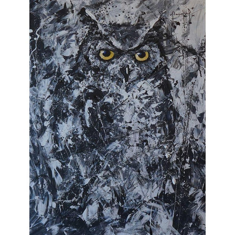 Owl II Gold Ornate Wood Framed Art Print with Double Matting by Foster, Joseph Marshal