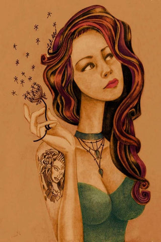 Let It Go White Modern Wood Framed Art Print with Double Matting by Goddess, Jami