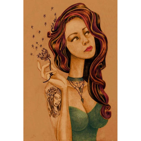 Let It Go Gold Ornate Wood Framed Art Print with Double Matting by Goddess, Jami