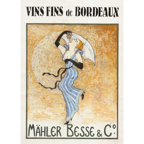 Loulou Black Modern Wood Framed Art Print with Double Matting by Got, Jean-Pierre