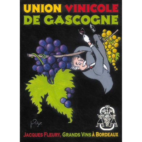 Les Raisins de Cana Black Modern Wood Framed Art Print by Got, Jean-Pierre