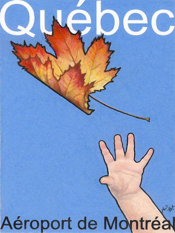 Québec Aéroport de Montréal White Modern Wood Framed Art Print with Double Matting by Got, Jean Pierre