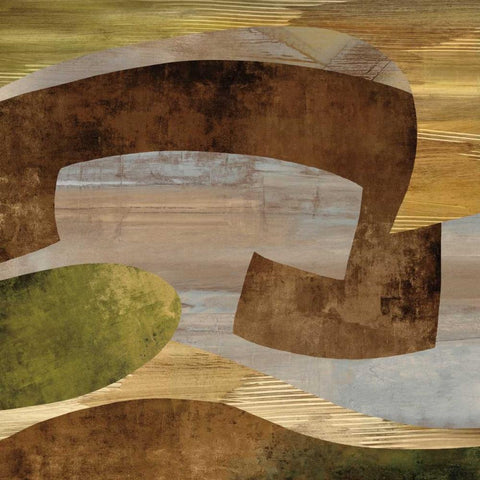 Conjunction I Black Modern Wood Framed Art Print by Baker, Kevin