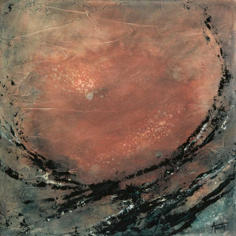Desert Moon Black Modern Wood Framed Art Print by Abbott, Kimberly