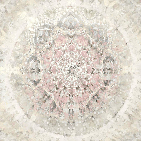 Tapestry with Pink Gold Ornate Wood Framed Art Print with Double Matting by Kearns, Molly