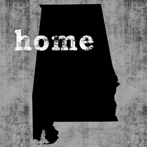 Alabama  Black Modern Wood Framed Art Print with Double Matting by Wilson, Luke