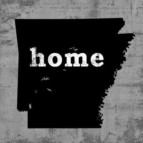 Arkansas  Black Modern Wood Framed Art Print with Double Matting by Wilson, Luke