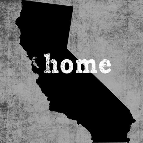 California  Black Modern Wood Framed Art Print by Wilson, Luke