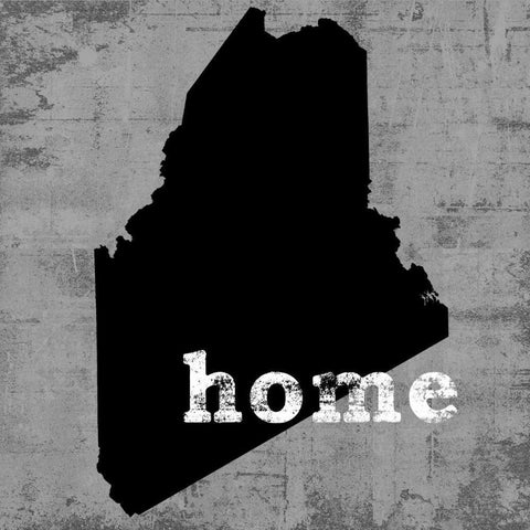 Maine  Black Modern Wood Framed Art Print by Wilson, Luke