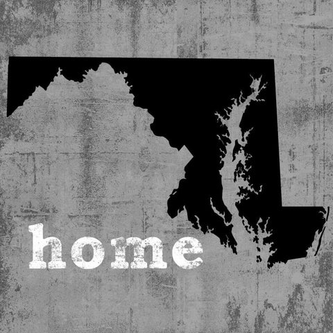 Maryland  Black Modern Wood Framed Art Print with Double Matting by Wilson, Luke