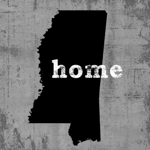 Mississippi  Black Modern Wood Framed Art Print by Wilson, Luke