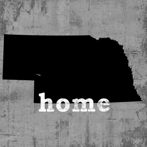 Nebraska  Black Modern Wood Framed Art Print with Double Matting by Wilson, Luke