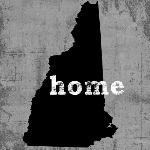 New Hampshire  White Modern Wood Framed Art Print with Double Matting by Wilson, Luke