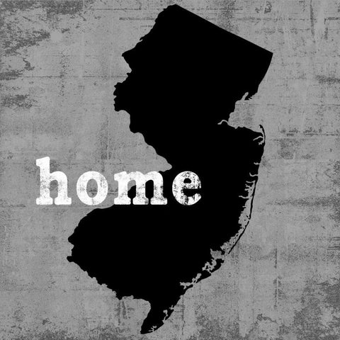 New Jersey  Black Modern Wood Framed Art Print by Wilson, Luke