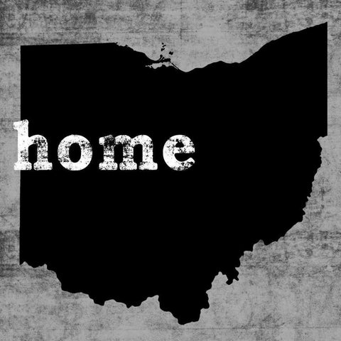 Ohio  Black Modern Wood Framed Art Print by Wilson, Luke