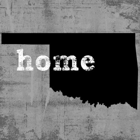 Oklahoma  Black Modern Wood Framed Art Print by Wilson, Luke