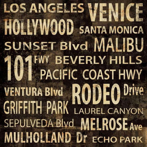 LA White Modern Wood Framed Art Print with Double Matting by Wilson, Luke