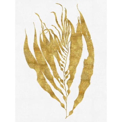 Sea Life - Gold on White I Gold Ornate Wood Framed Art Print with Double Matting by Miller, Melonie