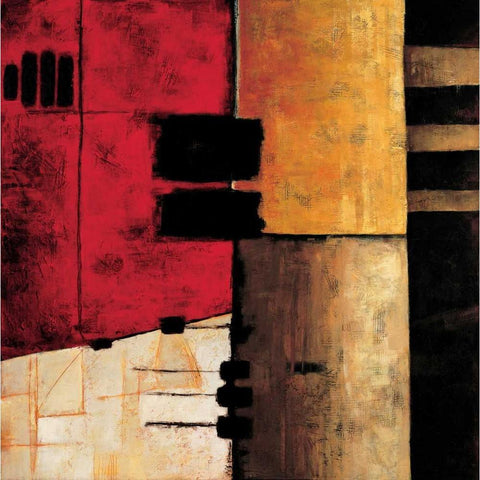 Destination I Black Modern Wood Framed Art Print with Double Matting by Hansen, Max