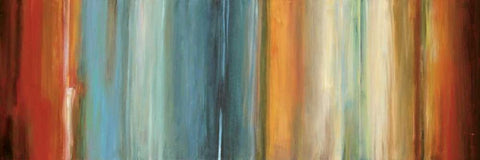 Flow II White Modern Wood Framed Art Print with Double Matting by Hansen, Max