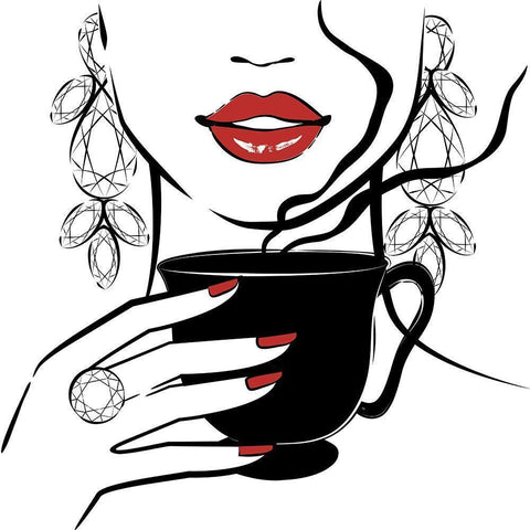 Coffee Time Gold Ornate Wood Framed Art Print with Double Matting by Pavlova, Martina