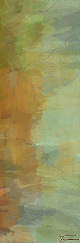 Passages Tryptic Right White Modern Wood Framed Art Print with Double Matting by Tienhaara, Michael