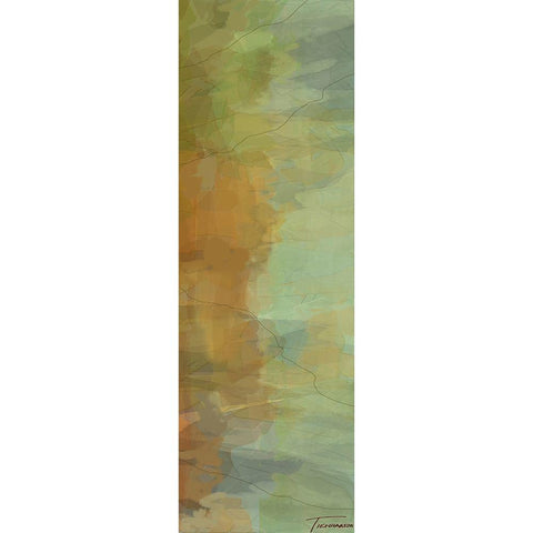 Passages Tryptic Right Gold Ornate Wood Framed Art Print with Double Matting by Tienhaara, Michael