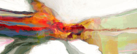 Vibrant Sculpture White Modern Wood Framed Art Print with Double Matting by Tienhaara, Michael