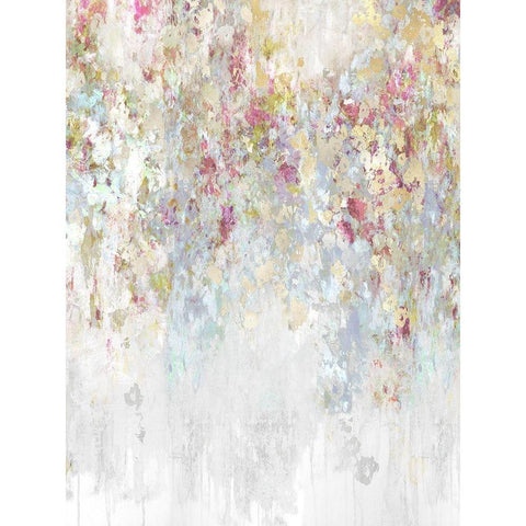 Cascade Magenta and Aqua Gold Ornate Wood Framed Art Print with Double Matting by Robbins, Nikki