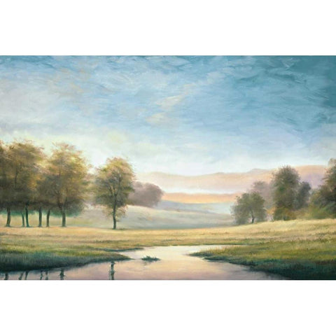 Morning Reflection II Black Modern Wood Framed Art Print with Double Matting by Thomas, Neil