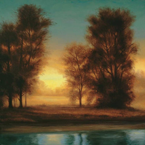 Twilight I Gold Ornate Wood Framed Art Print with Double Matting by Thomas, Neil