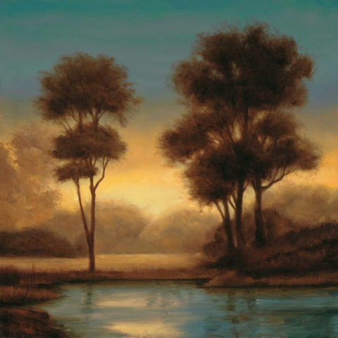 Twilight II Gold Ornate Wood Framed Art Print with Double Matting by Thomas, Neil