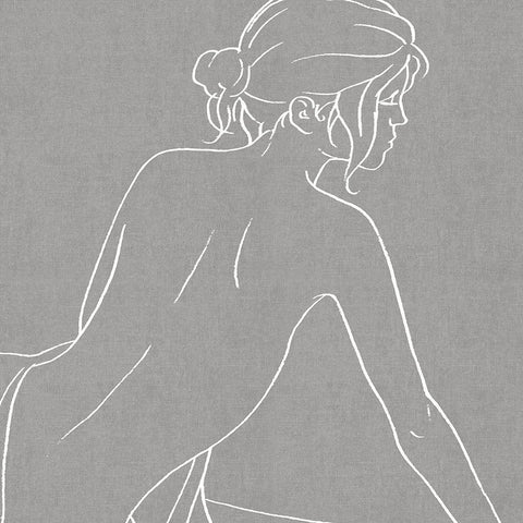 Female Figure Gray I Black Ornate Wood Framed Art Print with Double Matting by Blake, Madeline