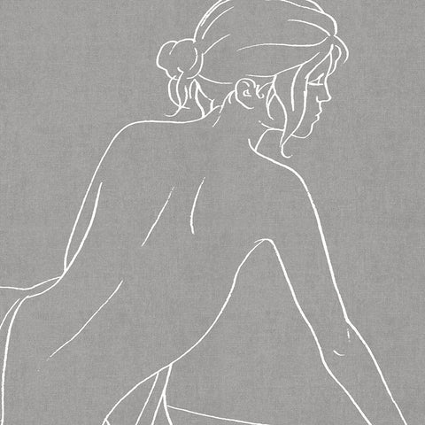 Female Figure Gray I Gold Ornate Wood Framed Art Print with Double Matting by Blake, Madeline