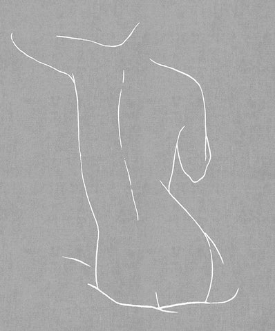 Female Figure Gray V White Modern Wood Framed Art Print with Double Matting by Blake, Madeline