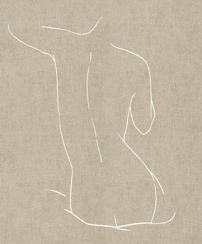 Female Figure Natural V Black Ornate Wood Framed Art Print with Double Matting by Blake, Madeline