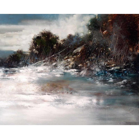 Winter Wind Gold Ornate Wood Framed Art Print with Double Matting by Di Scenza, Ron