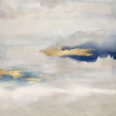 Ethereal with Blue IV White Modern Wood Framed Art Print by Springer, Rachel