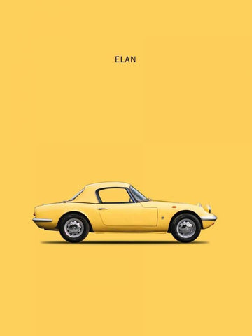 Lotus Elan 1965 Black Ornate Wood Framed Art Print with Double Matting by Rogan, Mark
