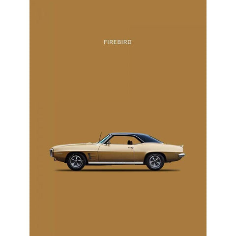 Pontiac Firebird 1969 Black Modern Wood Framed Art Print with Double Matting by Rogan, Mark