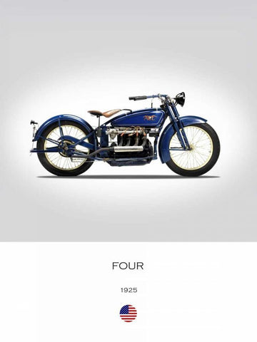 Ace Four 1925 White Modern Wood Framed Art Print with Double Matting by Rogan, Mark