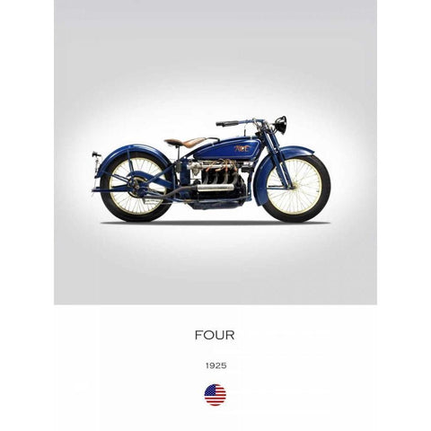 Ace Four 1925 Gold Ornate Wood Framed Art Print with Double Matting by Rogan, Mark